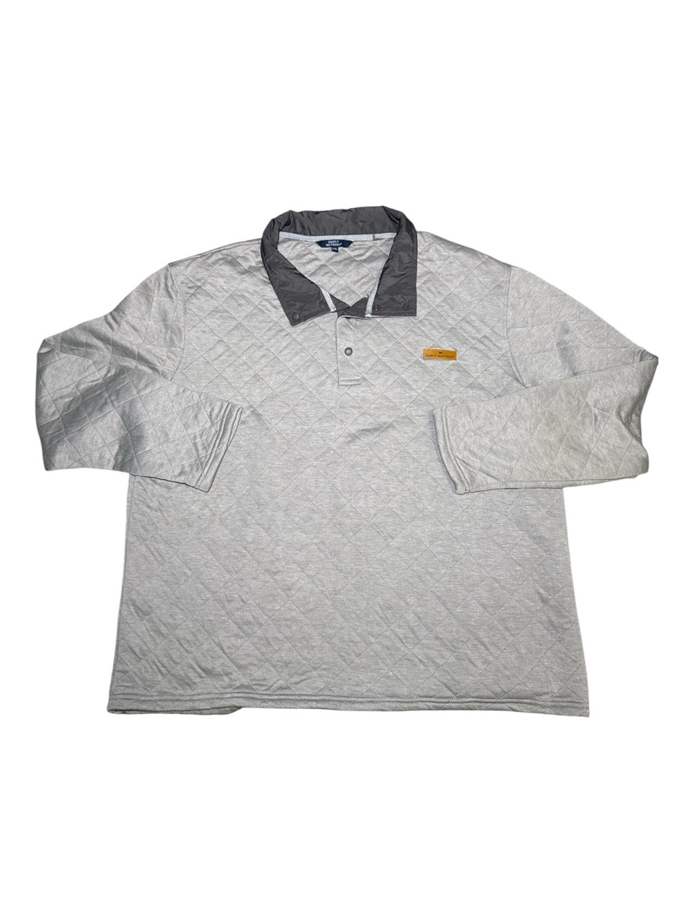 SIMPLY SOUTHERN Quilted SnapPullover Ash Gray Men's XXL